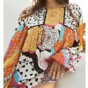 Anthropologie Multicolor Patterned Blouse